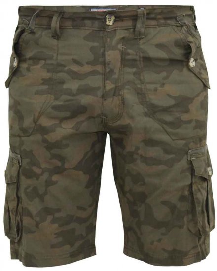 D555 Woobridge Camo Cotton Cargo Shorts - Šorti - Šorti - W40-W60
