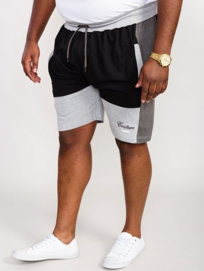 D555 Kirton Couture Elasticated Waistband Shorts Black/Charcoal - Sporta bikses un šorti - Sporta bikses un Sporta šorti - 2XL-12XL