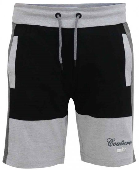 D555 Kirton Couture Elasticated Waistband Shorts Black/Charcoal - Sporta bikses un šorti - Sporta bikses un Sporta šorti - 2XL-12XL
