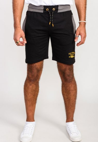 D555 Sutton Elasticated Waist Shorts With Embroidery Black - Sporta bikses un šorti - Sporta bikses un Sporta šorti - 2XL-12XL