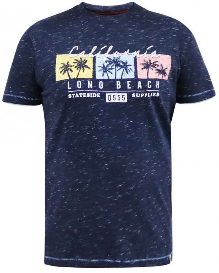 D555 Thorndon California Long Beach Printed T-Shirt - T-krekli - T-krekli - 2XL-14XL