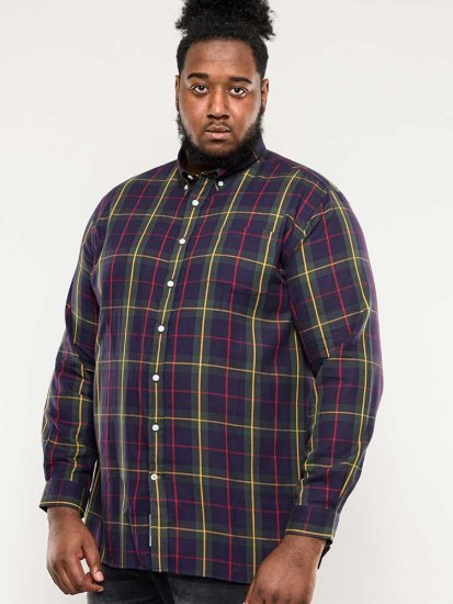 D555 Gladstone Check Button Down Collar Shirt - Krekli - Krekli - 2XL-8XL