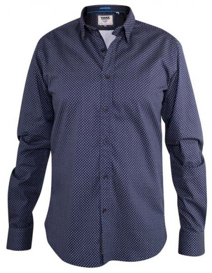 D555 Barker Printed Shirt Navy - Krekli - Krekli - 2XL-8XL