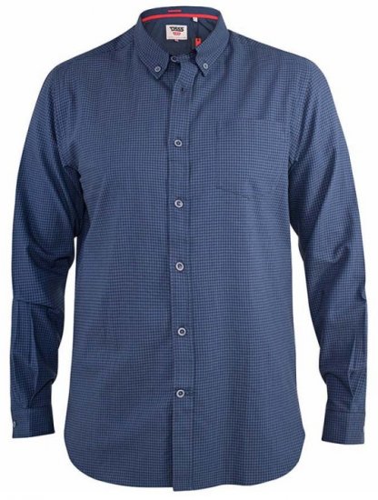 D555 Melbourne Gingham Check Long Sleeve Button Down Shirt - Krekli - Krekli - 2XL-8XL