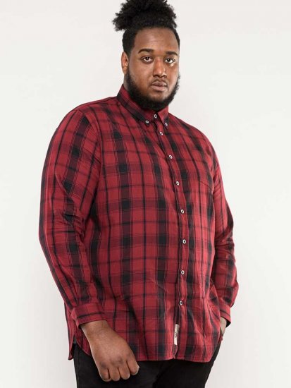 D555 Benalla Check Long Sleeve Button Down Shirt - Krekli - Krekli - 2XL-8XL