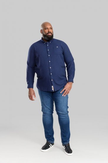 D555 Sennon LS Linen Mix Shirt - Krekli - Krekli - 2XL-8XL