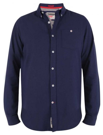 D555 Sennon LS Linen Mix Shirt - Krekli - Krekli - 2XL-8XL