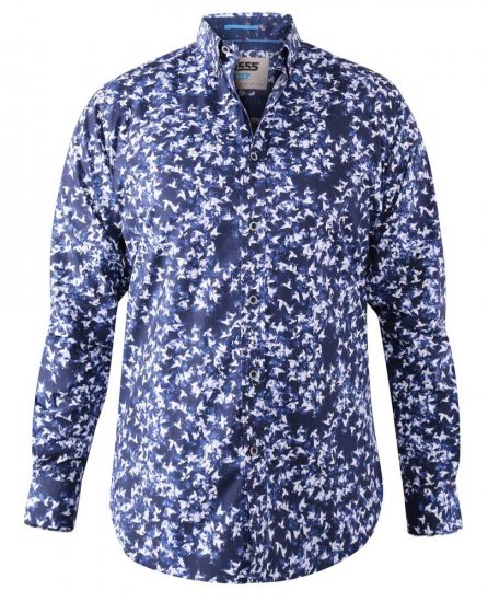 D555 Harrow AOP Shirt Blue - Krekli - Krekli - 2XL-8XL