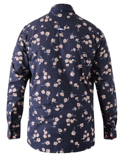 D555 Rooksey Floral Print Shirt Navy - Krekli - Krekli - 2XL-8XL