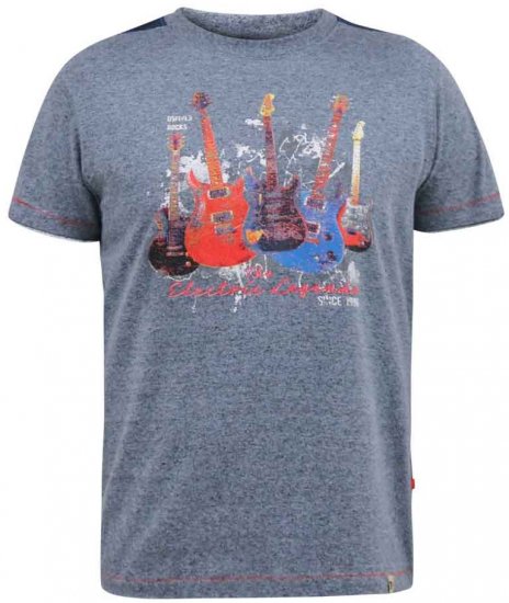 D555 Sharnbrook Electric Legends Guitar Print T-Shirt - T-krekli - T-krekli - 2XL-14XL