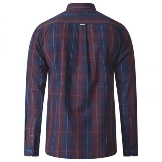 D555 Grady Long Sleeve Check Shirt - Krekli - Krekli - 2XL-8XL