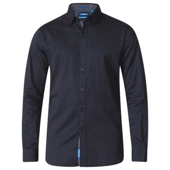 D555 Jahine Long Sleeve Printed Shirt Black - Krekli - Krekli - 2XL-8XL
