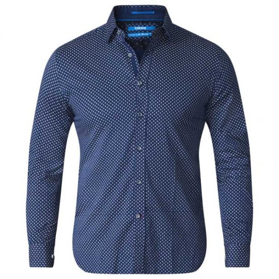 D555 Lavar Long Sleeve Diamond Printed Shirt - Krekli - Krekli - 2XL-8XL