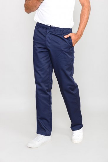 D555 Basilio Pants with elasticated waist Navy - Džinsi un bikses - Džinsi un Bikses - W40-W70