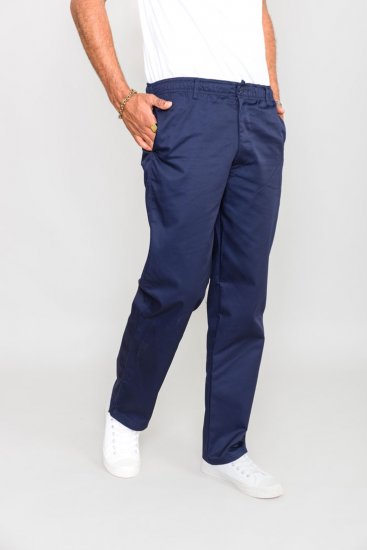 D555 Basilio Pants with elasticated waist Navy - Džinsi un bikses - Džinsi un Bikses - W40-W70