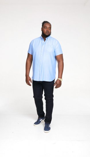 D555 James Short Sleeve Oxford Shirt Sky Blue - Krekli - Krekli - 2XL-8XL