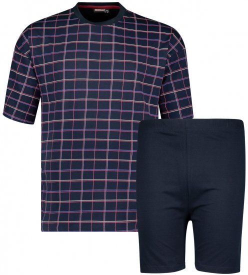 Adamo Diego Short sleeve Pyjama Navy - Apakšveļa un peldšorti - Apakšveļa - 2XL-8XL