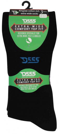 D555 Harold Extra Wide Comfort Fit Socks 3-pack - Apakšveļa un peldšorti - Apakšveļa - 2XL-8XL