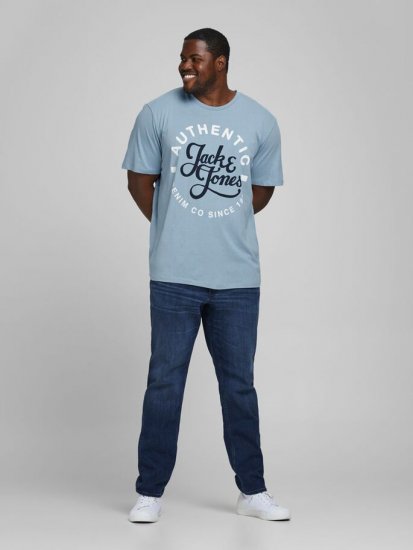 Jack & Jones JJMOON T-shirt Faded Denim - T-krekli - T-krekli - 2XL-14XL