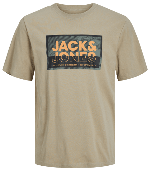 Jack & Jones JCOLOGAN T-Shirt Crockery - T-krekli - T-krekli - 2XL-14XL