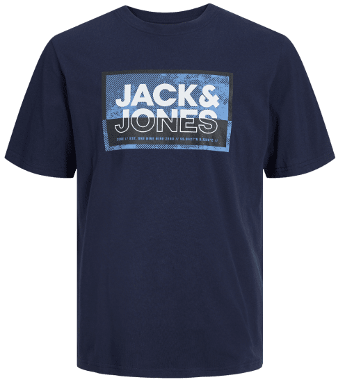 Jack & Jones JCOLOGAN T-Shirt Navy Blazer - T-krekli - T-krekli - 2XL-14XL