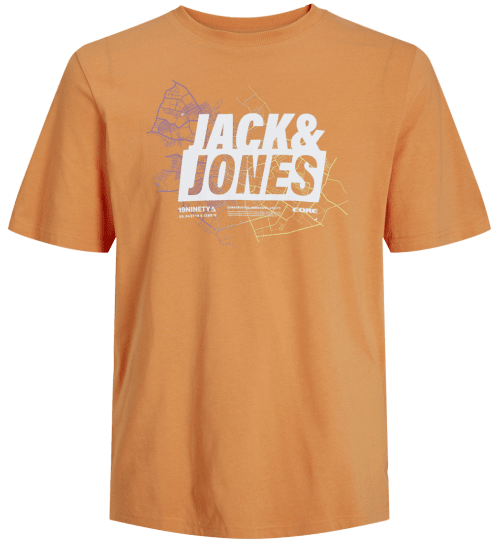 Jack & Jones JCOMAP LOGO T-Shirt Tangerine - T-krekli - T-krekli - 2XL-14XL