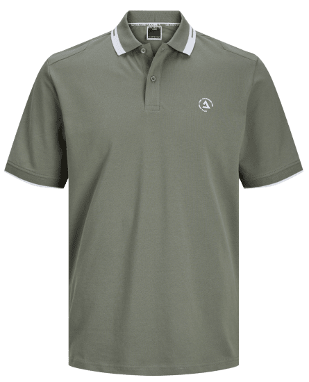 Jack & Jones JCOHASS LOGO Polo Agave Green - Polo krekli - Polo krekli - 2XL-8XL