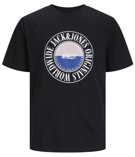 Jack & Jones JORCOBIN T-Shirt Black - T-krekli - T-krekli - 2XL-14XL