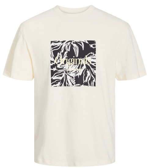 Jack & Jones JORLAFAYETTE BRANDING T-Shirt Buttercream - T-krekli - T-krekli - 2XL-14XL