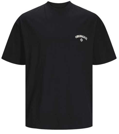 Jack & Jones JORSANTORINI BACK T-Shirt Black - T-krekli - T-krekli - 2XL-14XL