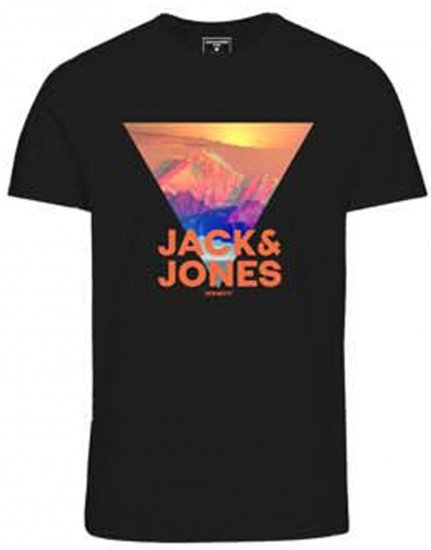 Jack & Jones JCOLOGO PRINT T-Shirt Black - T-krekli - T-krekli - 2XL-14XL