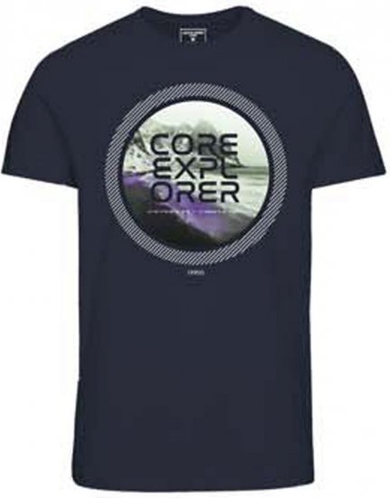 Jack & Jones JCOLOGO PRINT T-Shirt Navy Blazer - T-krekli - T-krekli - 2XL-14XL