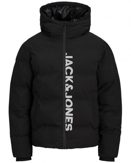 Jack & Jones Kaito Puffer Jacket Black With Print - Jakas & Lietus apģērbs - Jakas - 2XL-12XL