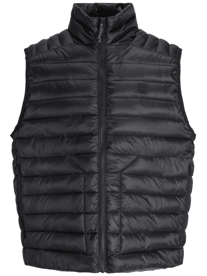 Jack & Jones Prime Light Puffer Gilet Vest Black - Vestes - Vestes lielos izmēros