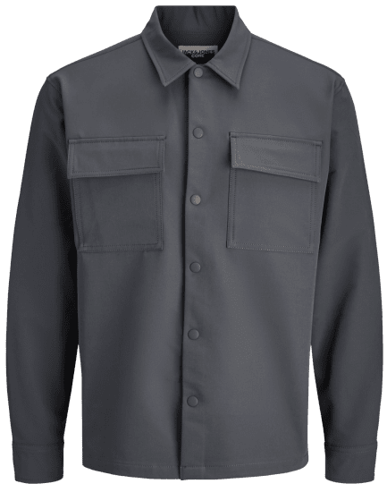Jack & Jones Point Commute Long Sleeve Shirt Black Oyster - Krekli - Krekli - 2XL-8XL
