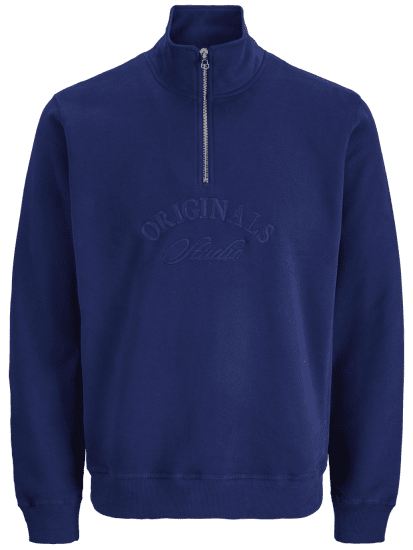 Jack & Jones Bleecker Branding High Neck Sweatshirt Ocean Cavern - Džemperi un džemperi ar kapuci - Džemperi - 2XL-14XL
