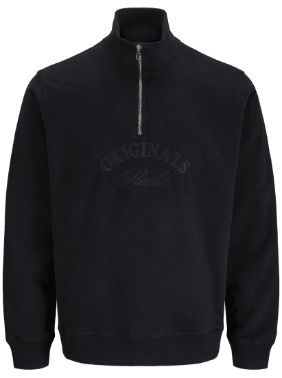 Jack & Jones Bleecker Branding High Neck Sweatshirt Black - Džemperi un džemperi ar kapuci - Džemperi - 2XL-14XL