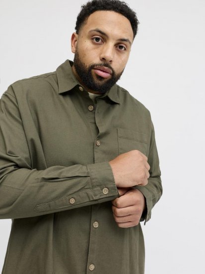 Jack & Jones Tristan Overshirt haki - Krekli - Krekli - 2XL-8XL