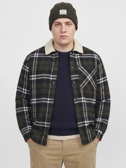 Jack & Jones Zac Teddy Krekla jaka Zaļa - Jakas & Lietus apģērbs - Jakas - 2XL-12XL