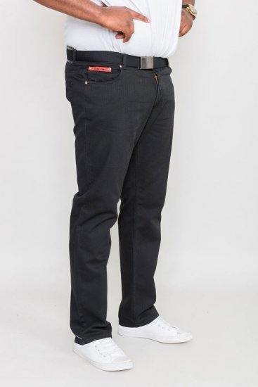 Duke Mario Bedford cord-pants Black TALL SIZES - VĪRIEŠU APĢĒRBS MT-6XLT - Apģērbs gariem vīriešiem