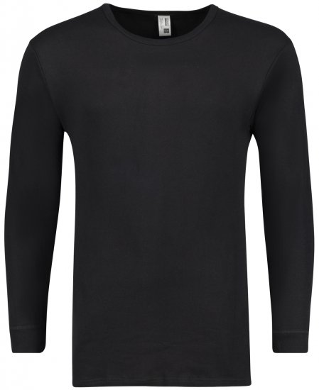 Adamo Royal Fine Ribbed Long sleeve Under-T-shirt Black - Apakšveļa un peldšorti - Apakšveļa - 2XL-8XL