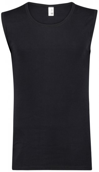 Adamo Royal Fine Ribbed Sleeveless Under-T-shirt Black - Apakšveļa un peldšorti - Apakšveļa - 2XL-8XL