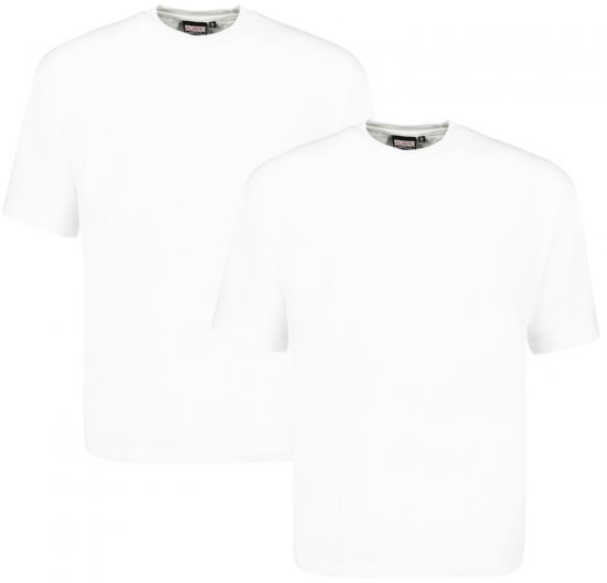 Adamo Marlon Comfort fit 2-pack T-shirt White - T-krekli - T-krekli - 2XL-14XL