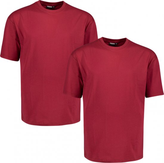 Adamo Marlon Comfort fit 2-pack T-shirt Blackberry - T-krekli - T-krekli - 2XL-14XL