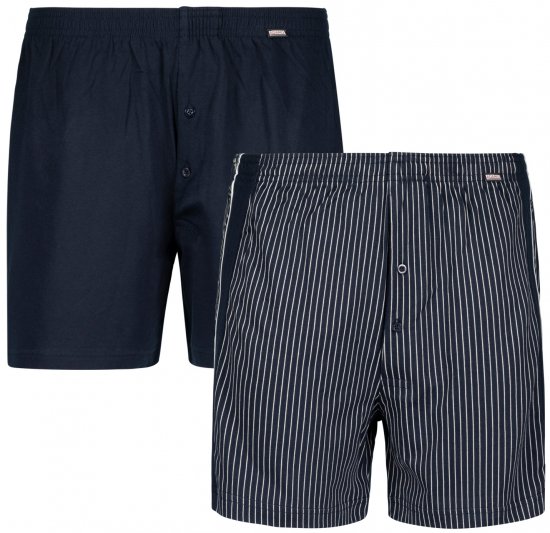 Adamo David Boxershorts 2-pack Navy - Apakšveļa un peldšorti - Apakšveļa - 2XL-8XL