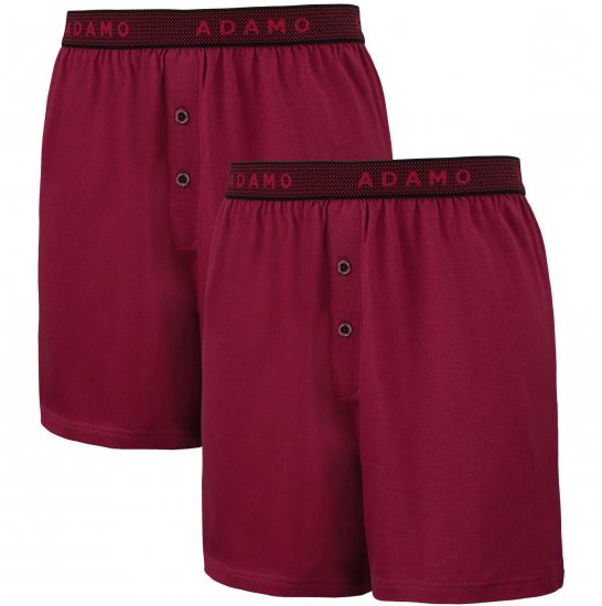 Adamo Jonas Boxershorts Burgundy 2-pack - Apakšveļa un peldšorti - Apakšveļa - 2XL-8XL
