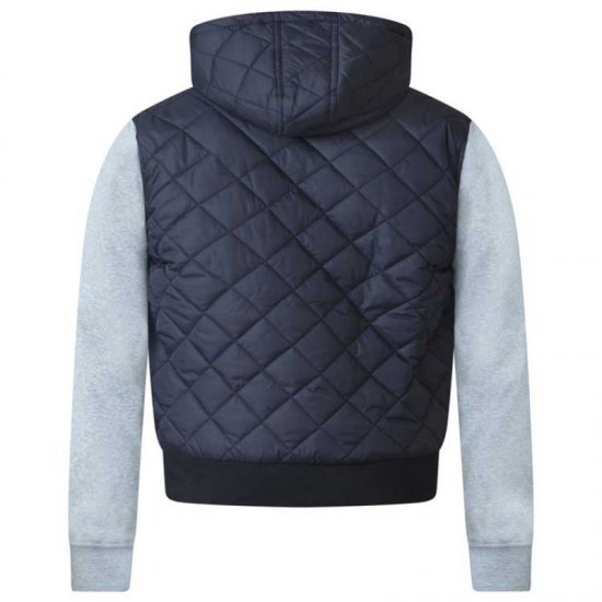 D555 Willie Hooded Quilted Jacket with Fleece sleeves - Jakas & Lietus apģērbs - Jakas - 2XL-12XL