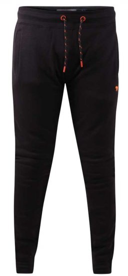 D555 Buckingham Cuffed Jogger With Side Pockets Black Tall Sizes - VĪRIEŠU APĢĒRBS MT-6XLT - Apģērbs gariem vīriešiem
