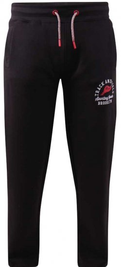  D555 Chilworth Open Hem Jogger Black Tall Sizes - VĪRIEŠU APĢĒRBS MT-6XLT - Apģērbs gariem vīriešiem
