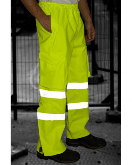 Leo Appledore Cargo Rain pants Hi-Vis Yellow - Darba apģērbs - Darba apģērbs - 3XL-10XL